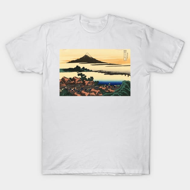 Dawn at Isawa in Kai Province - Katsushika Hokusai T-Shirt by themasters